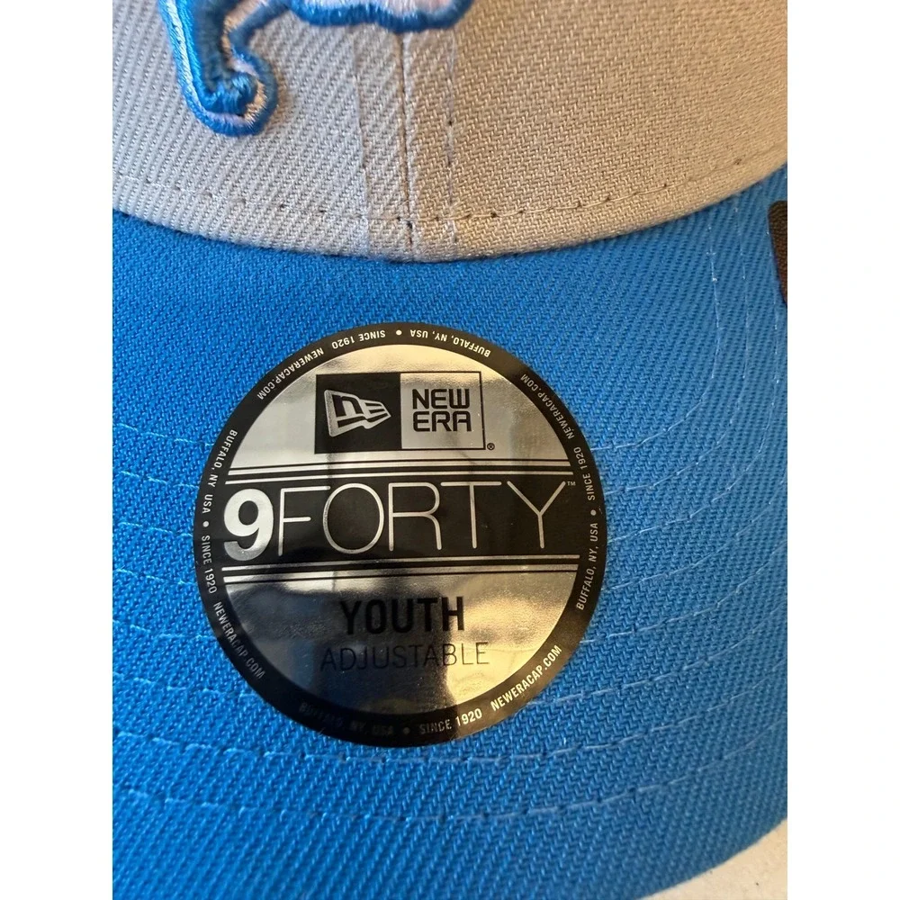 New Era 9FORTY Detroit Lions Youth Adjustable Hat NFL Grey Blue 60573704